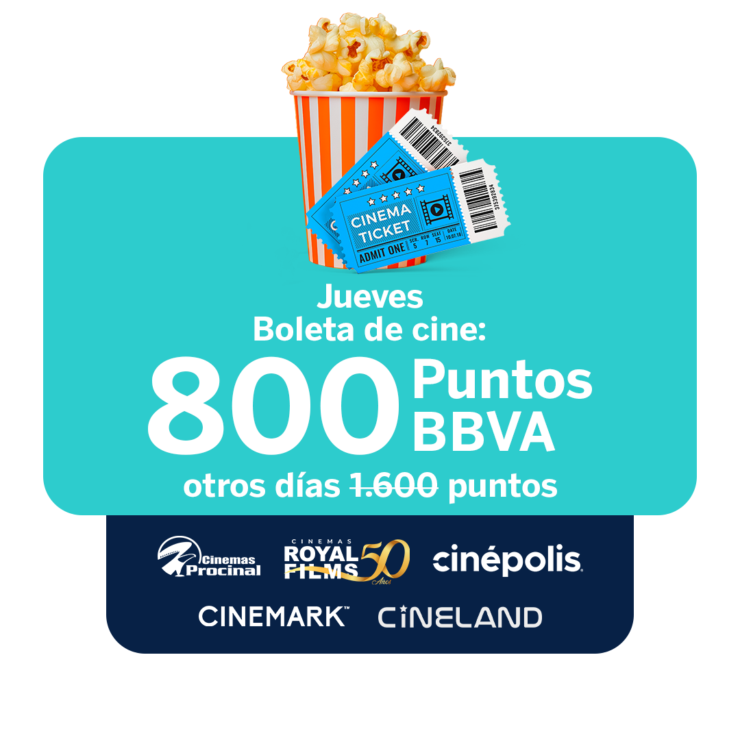 Comprar boletas de cine con puntos